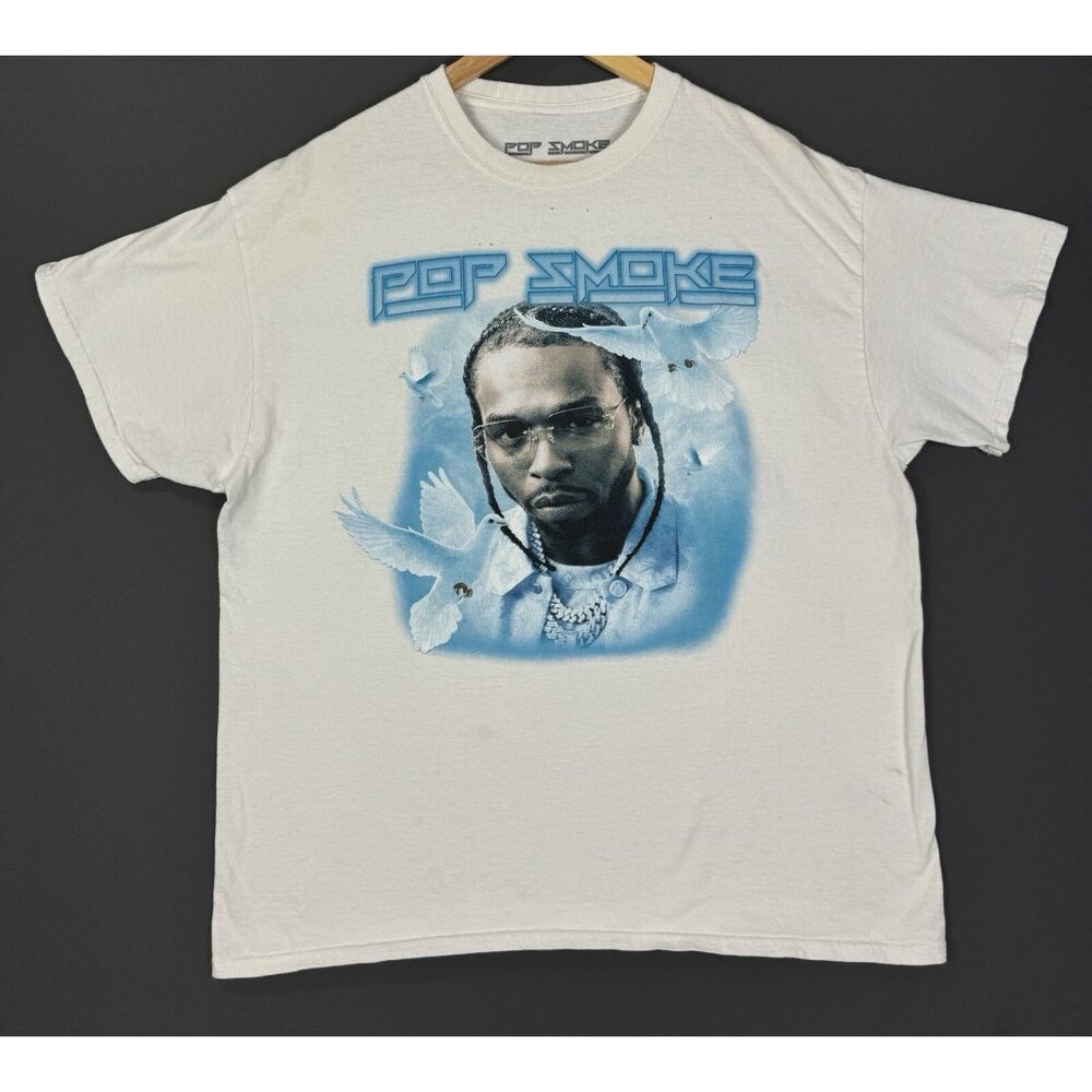 Hip Hop Rap Pop Smoke Music Album Concert RIP Dove Memorial Shirt Large